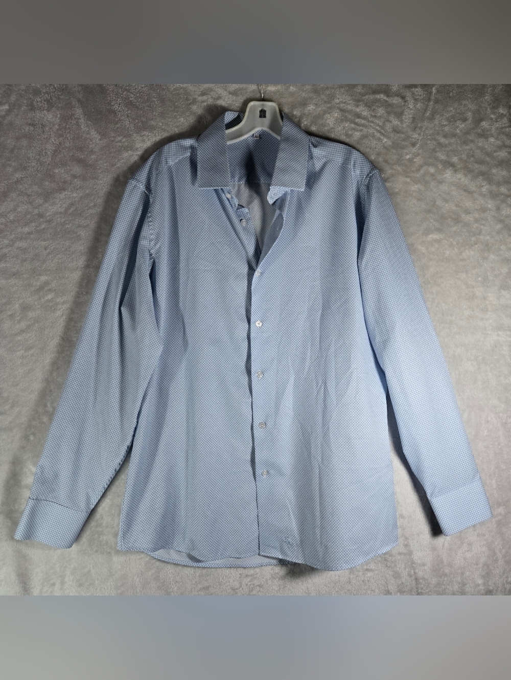 State And Liberty Performance Button Down Long Sleeve Mens Large Blue Checkered